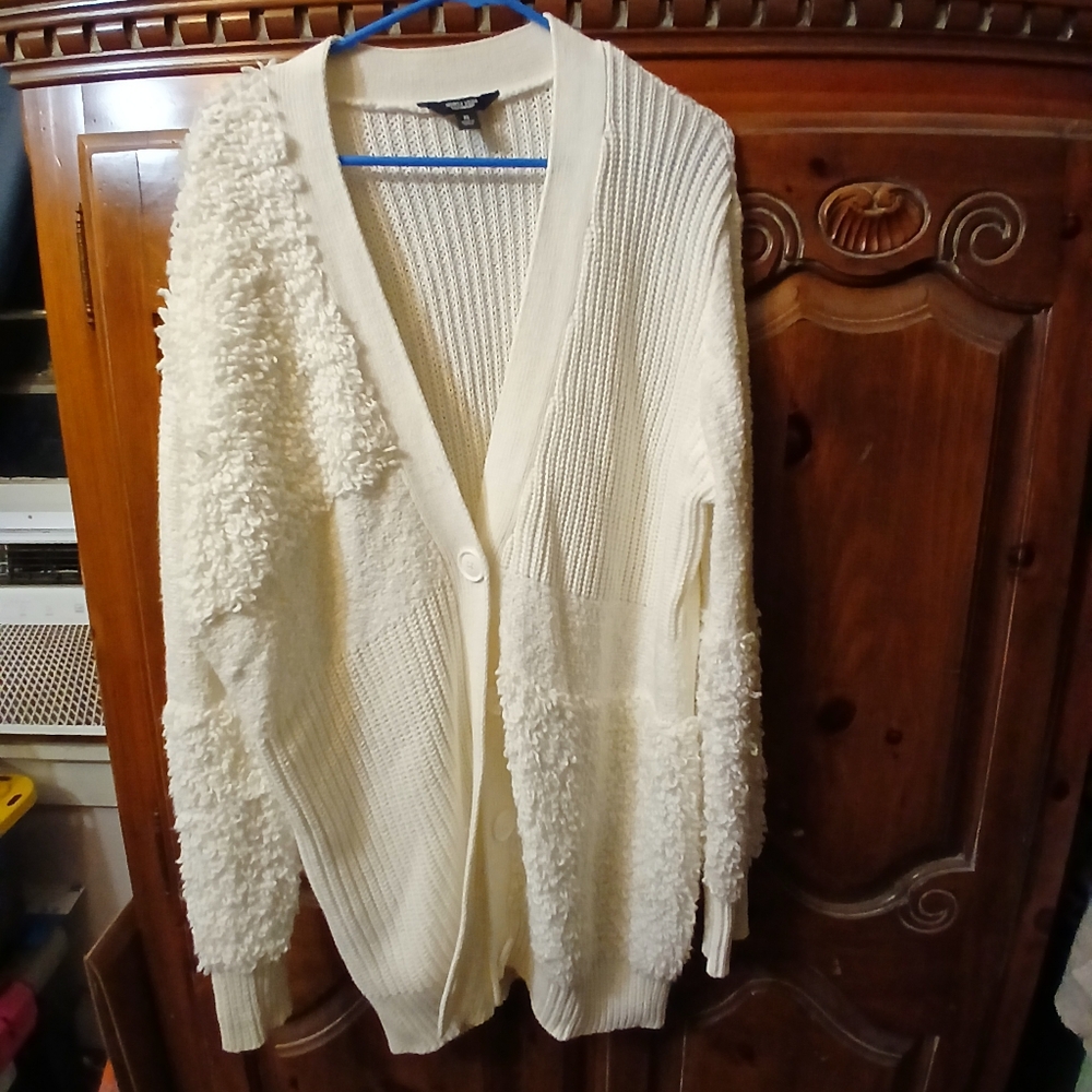 Simply Vera By Vera Wang Tunic Length Open Front Sweater XL